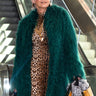 Emerald Mongolian Faux Fur Coat Outerwear Kate Hewko 