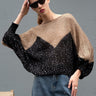 Lightweight Sequin Batwing Sweater Sweaters Kate Hewko Brown One Size 